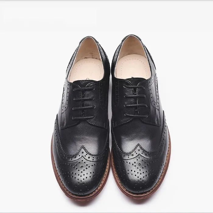 Handmade Customized LOGO Classic Genuine Leather Lace up Formal Dress Oxfords Shoes for Women and Men