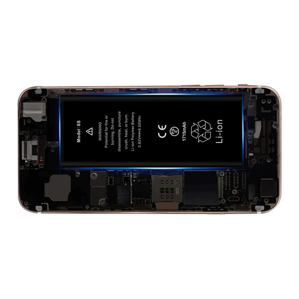 Новый продукт, батарея для сотового телефона 6S akku 1715mah, батарея для мобильного телефона
