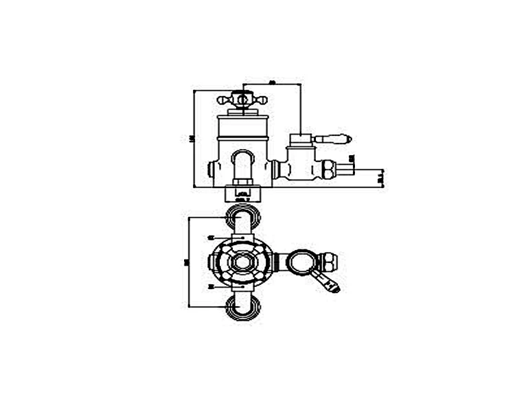 Traditional Dual Handles Thermostatic Exposed Shower Valve factory