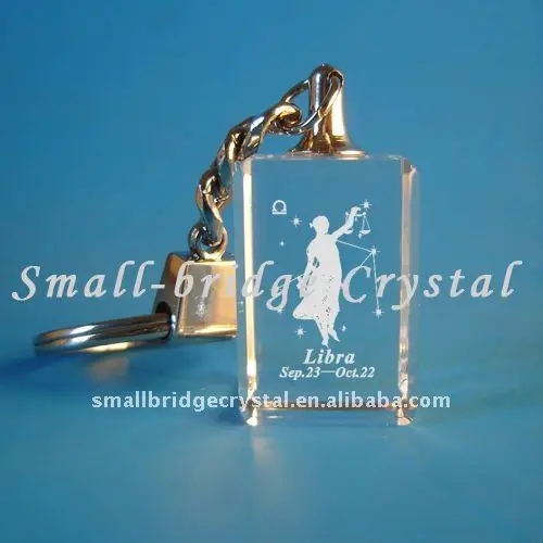 constellation crystal keychain engraving Libra