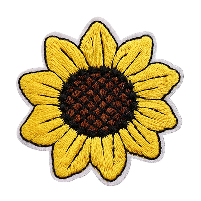 Girasol Patrón Bordado Parches De Hierro En Para La Ropa De Los Niños - Buy  Parches De Planchar,Parches De Hierro Para Ropa,Parches Personalizados  Planchar Product on 