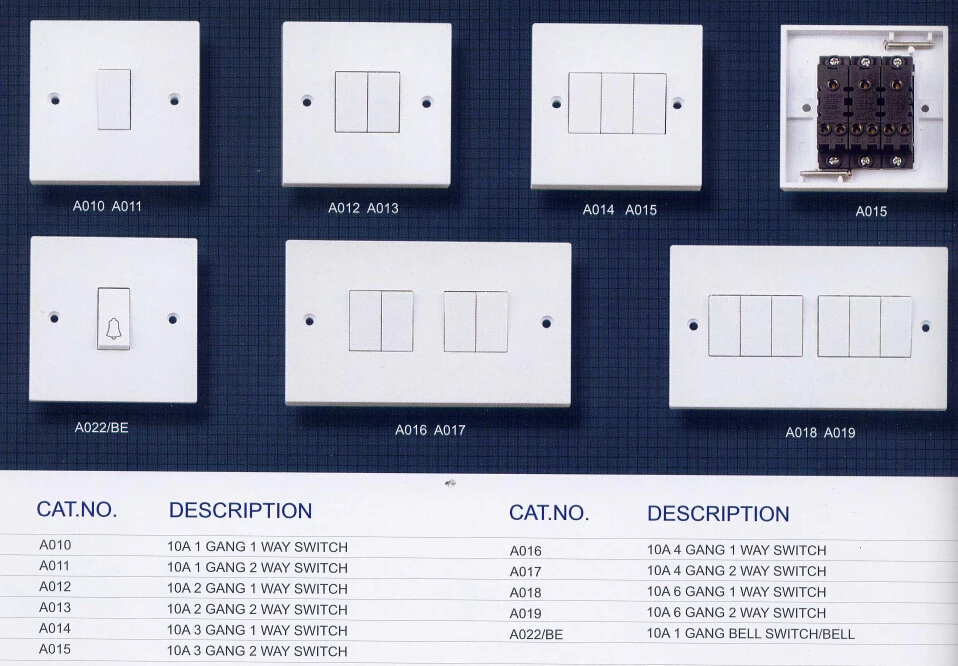 British Uk Standard 220v Bell Switch House Using Electric Pushbutton Wall Switch Socket View