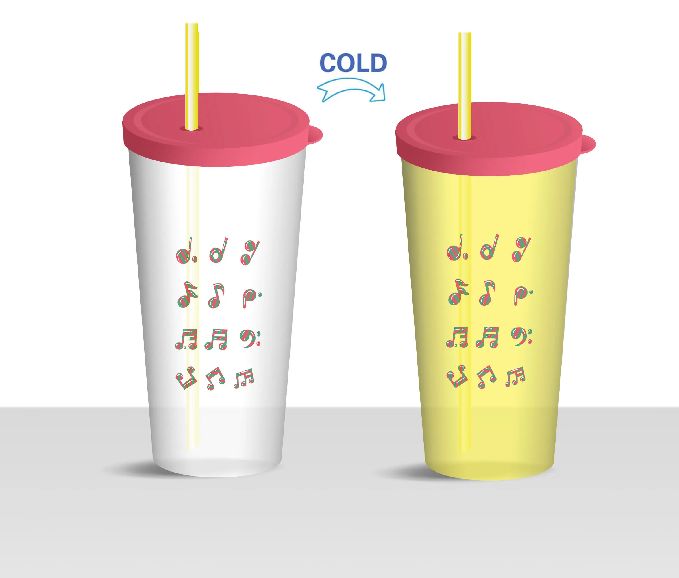 Изменение цвета чашки 24 oz многоразовые холодного напитка с крышками и соломинки кофе стакан бокалы для