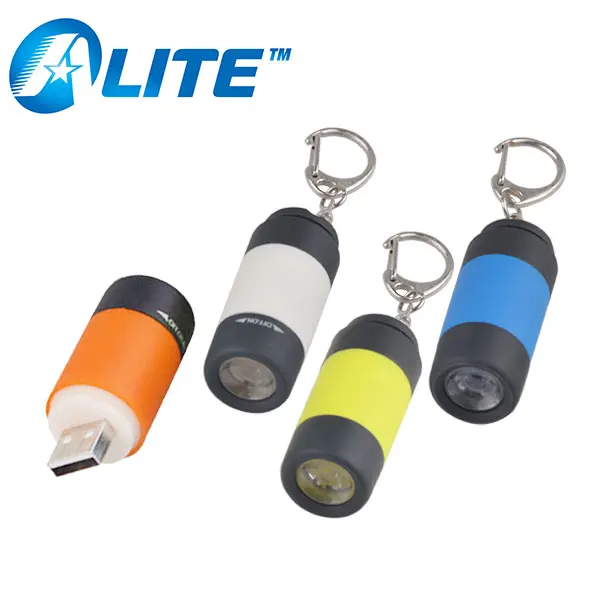 Led torche lampe de poche rechargeable usb mini keychain porte-clés camping lampe de poche 