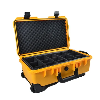 Hard Shell Waterproof Hard Plastic Camera Carrying Protective Case Trolley Camera Case With Foam Insert Padding