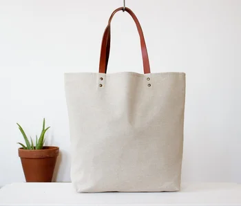 white woven tote bag