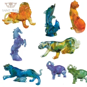 Crystal Glass Mini Animal Sculpture Home Accessories Baby New Born Wedding Return Gift