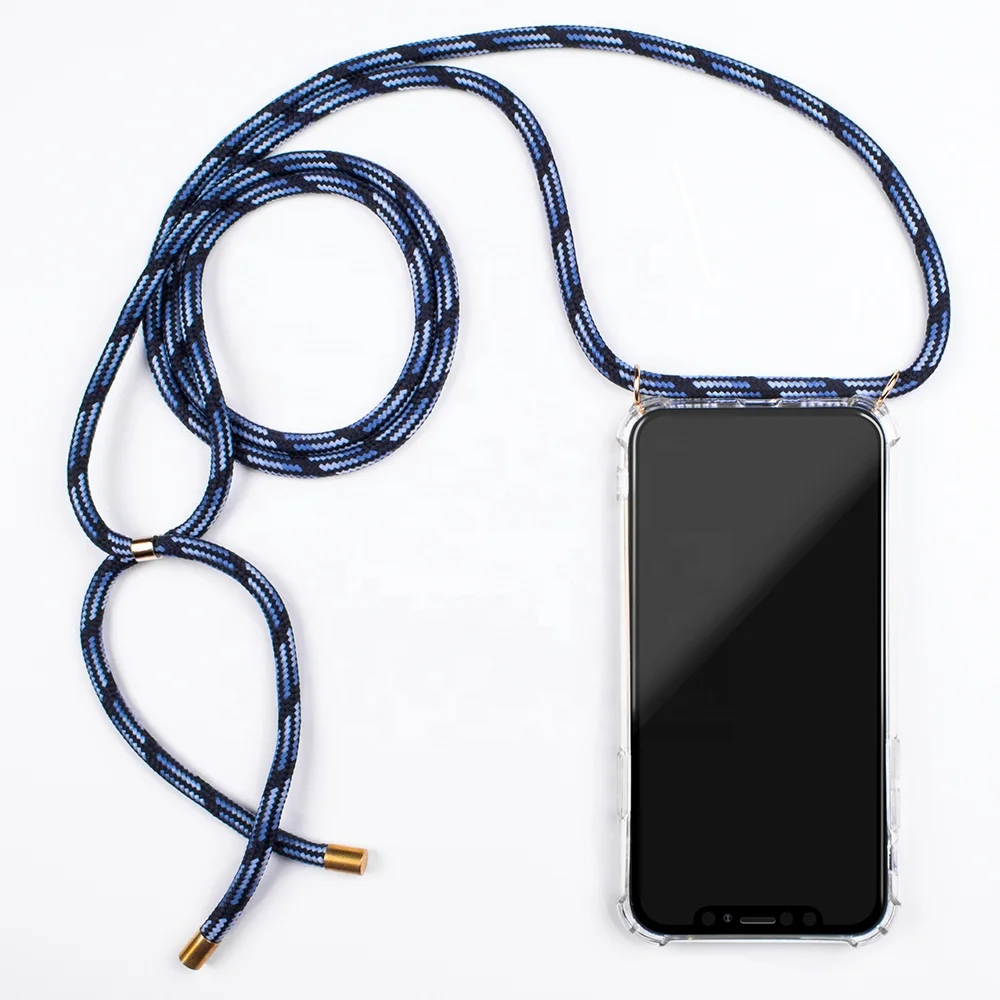 2019 New Arrival Multi Color TPU Crossbody Handykette Touch White Mobile Phone Case with Neck Strap for iPhone X Xs XR Case