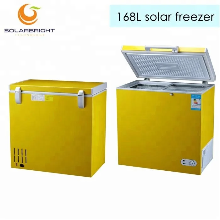 12 V 24V solar power караван медицинский 168L глубокая грудь с батарейным питанием морозильной камерой 12В холодильники морозильники