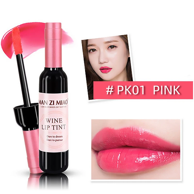 Rcy01a2 Manzimiao Cute Wine Bottle Matte Lip Tint Liquid Matte