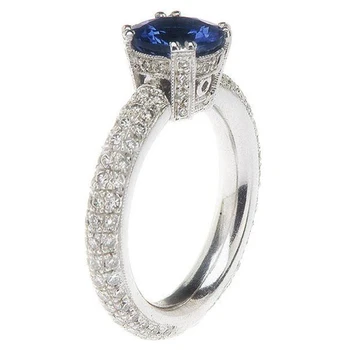 Sterling Silver Sapphire Jewellery Ring For Women china factory