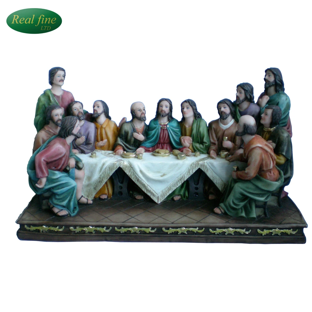 Jesus Religious Statue The Last Supper Figurine Resin Sculpture For
