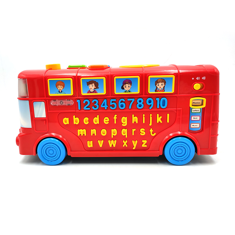 Детская развивающая игрушка Многофункциональный школьный автобус с алфавитом пластиковая для детей