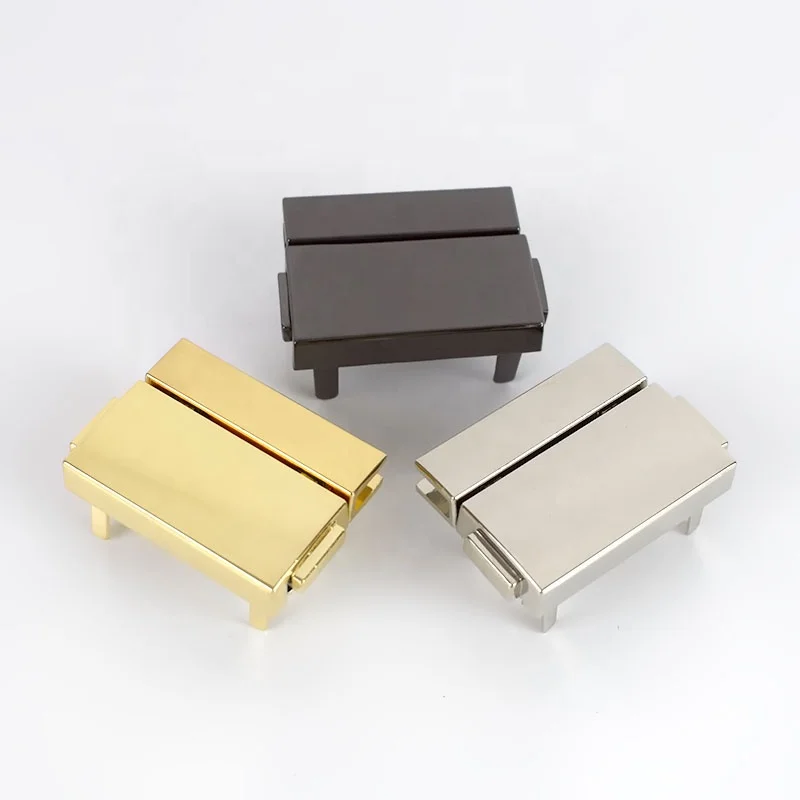 Meetee-cerraduras rectangulares BF169 de 38x30mm para bolso de