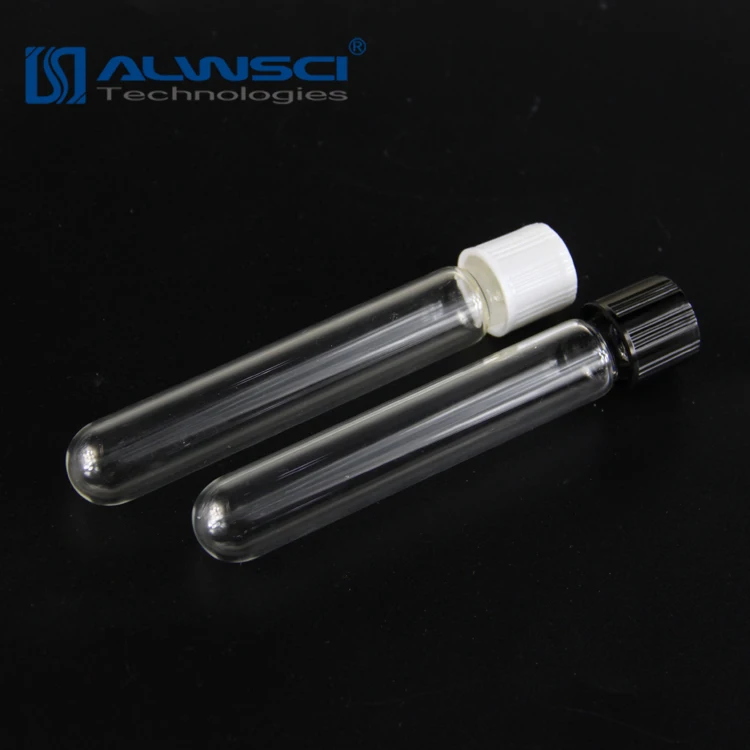 
 Прозрачные Стеклянные Лабораторные пробирки 10 мл с фенольной крышкой  