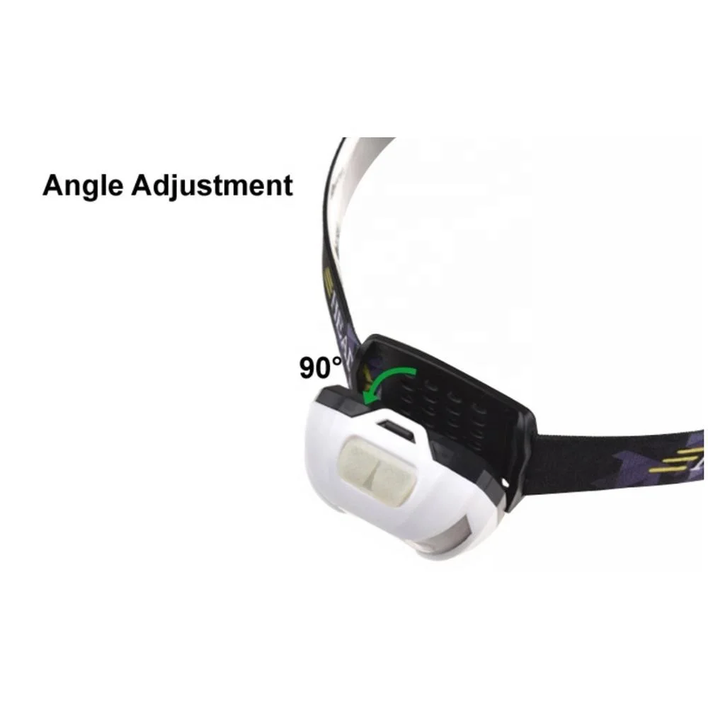 Заводская поставка белый наружный светодиодный налобный фонарь 3 Вт перезаряжаемый USB с регулируемой головкой IP65 пластиковый корпус для кемпинга Лидер