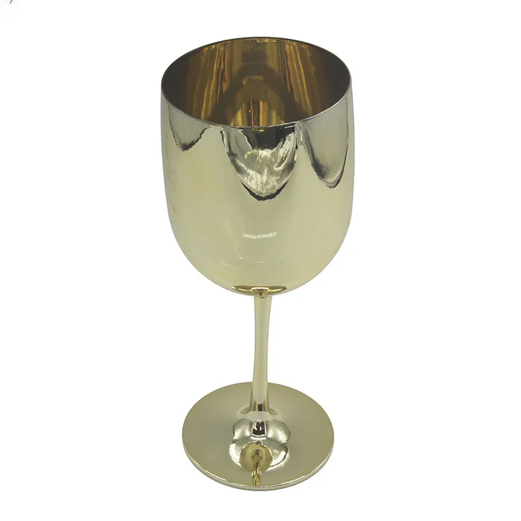 15oz Solid Color Round Reusable Color Plastic Gold Goblet Buy Color