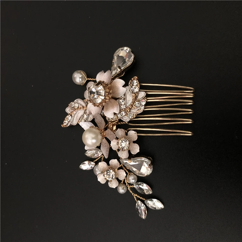Decorative Metal Wedding Accessory Personalized Rhinestone Flower Crystal Bridal Hair Pin