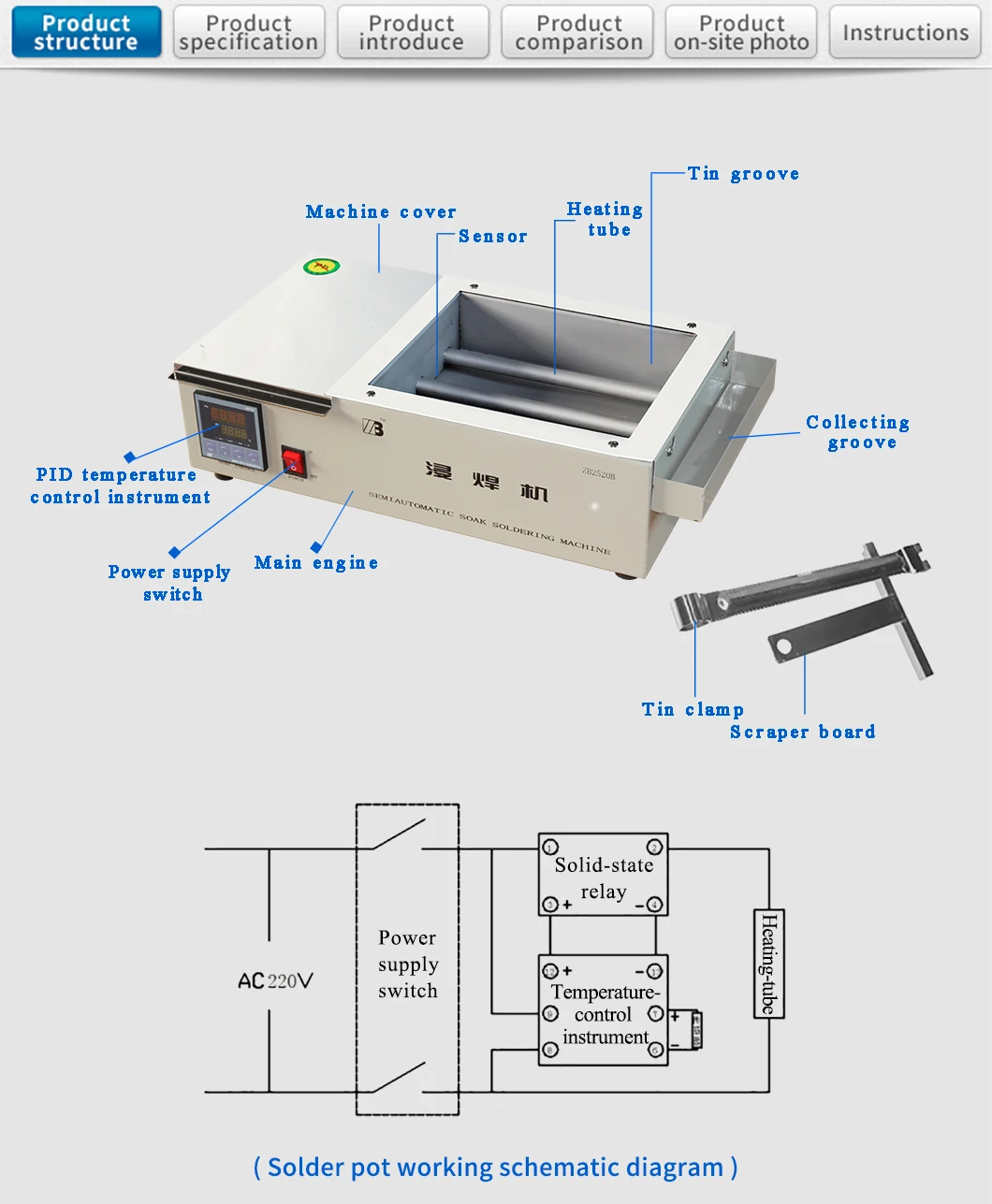 Stainless Steel Industrial Lead Melting Solder Pot /machine For Solder