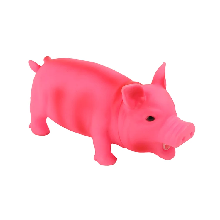 Dog Product Rubber Screaming Squeaky Pig Dog Toy With Funny Sound