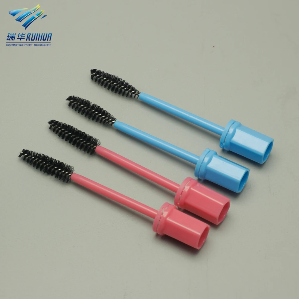 Accept Custom Low Temperature Sealing Spout Cosmetic Liquid Lipstick Mascara Eyeliner Pouch Spout Cap with Brush