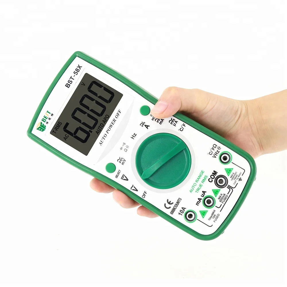 BESTOOL BST-58X Newest Intelligent Automatic Range Digital Hand held  Customized Multimeter LED Display AC/DC multimetro digitale- 电气在线