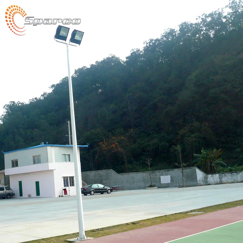 Sparco Wholesale Stainless Steel Single Arm Tapered Sport Lighting Pole