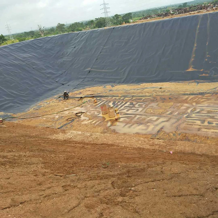 Водонепроницаемая полиэтиленовая подкладка высокой плотности геомембраны Hdpe для пруда креветочной фермы Геомембрана