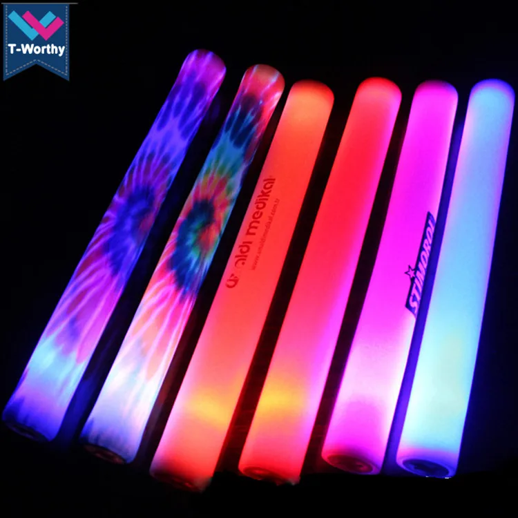 1 Pc Foam Glow Sticks LED Multi Color Electronic Light Up Sticks