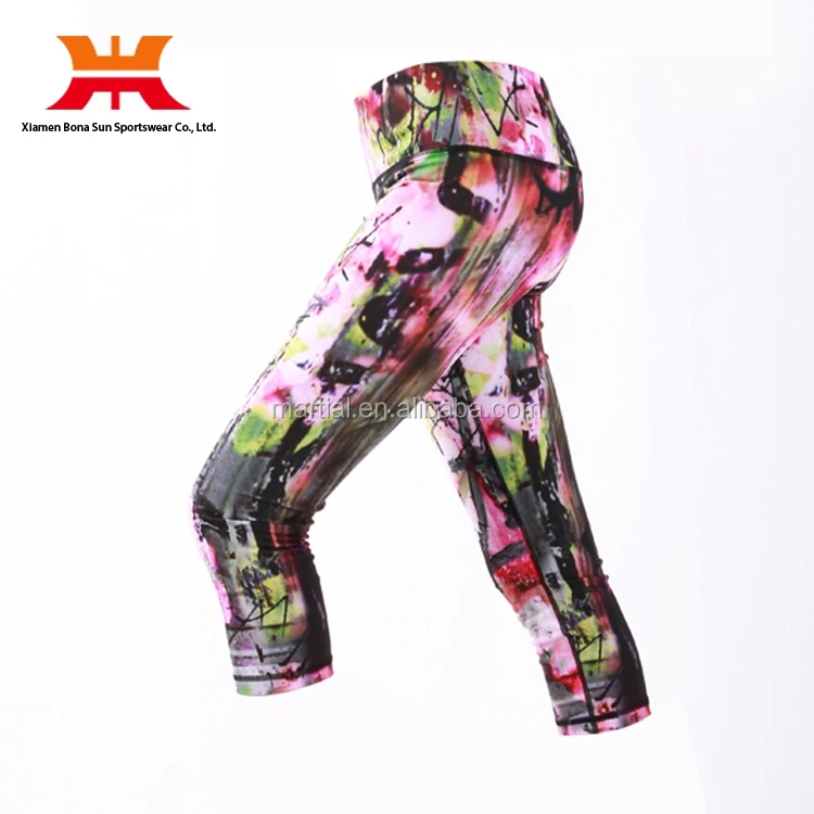 High Waist New Mix Woman Capri Leggings