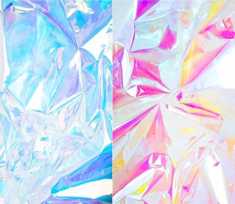 Dichroic Iridescent Film Rainbow Laminating Packaging Film for New Year Gift Wrapping and Fairy Decoration