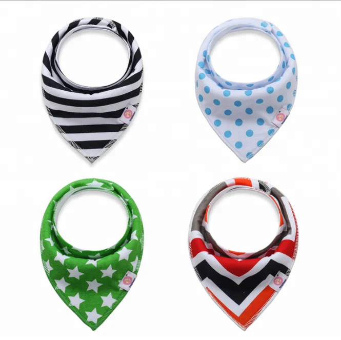 Детский слюнявчик из органического хлопка с принтом для новорожденных мальчиков и