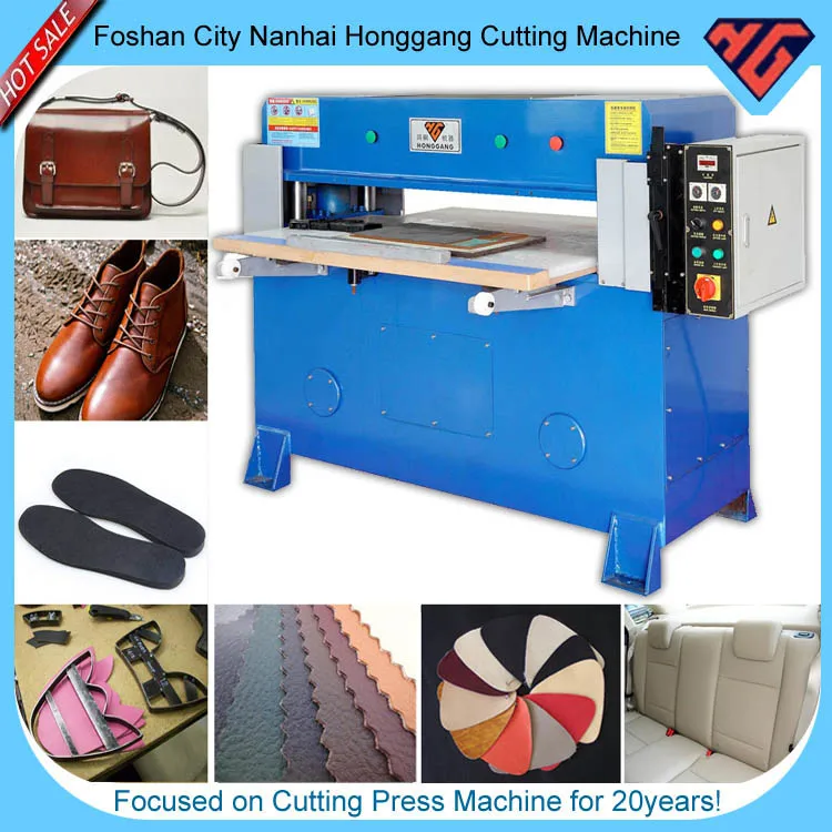 30 Tons Honggang Manual Precision Hydraulic Leather Die Cutting Press Machine for Leather Goods