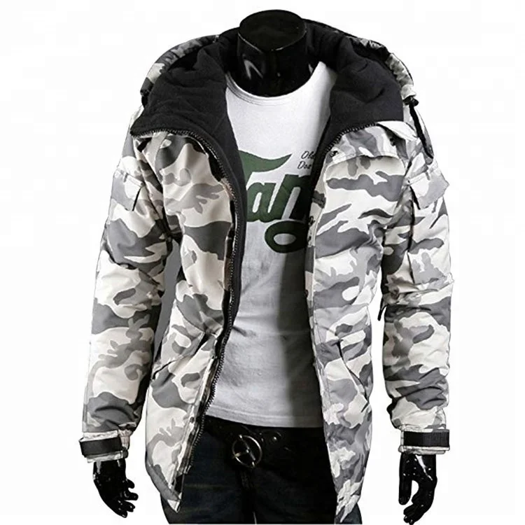 Fashionhe Men Plush Thicken Overcoat Winter Warm Hooded Jacket Outwear Causal Long Trench Zipper Button Coat 