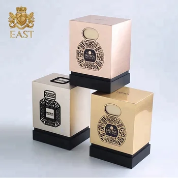 Eastbox Luxury Customize Sculpture Flocking Embossing Handmade Perfume Box Rigid Packaging Box For Perfume Bottle