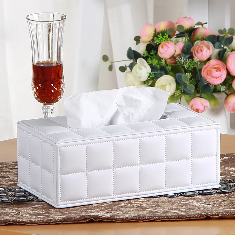 High Quality Custom PU Leather Tissue Box