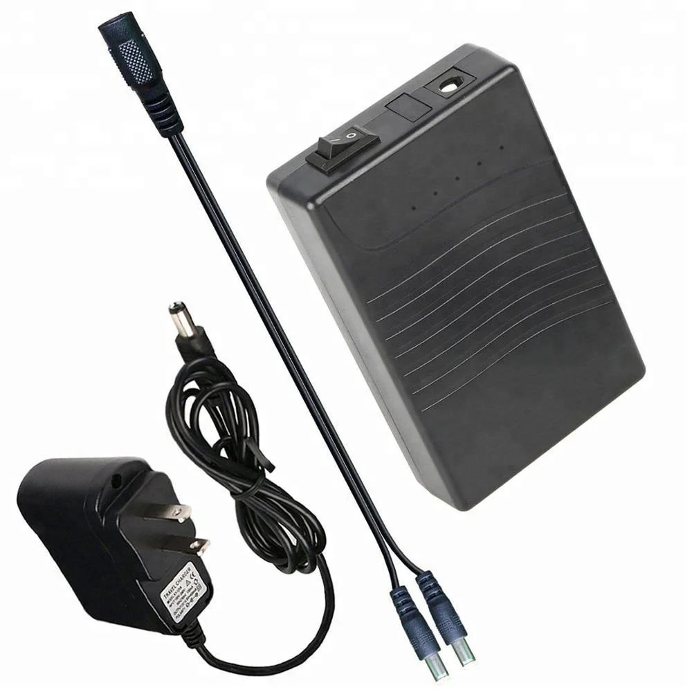 Rechargeable 3000mAh 12V DC Output Lithium Ion Battery Pack for Panel Amplifier and CCTV Camera
