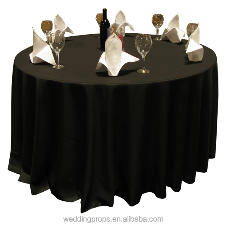 NORZEE Black Disposable Tablecloths - 6 Pack Plastic Table Covers 84 Inch