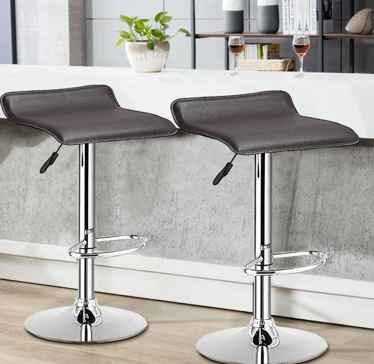 
Современные шарнирные барные стулья из ПВХ с открытой спиной и регулируемой высотой, барный стул 