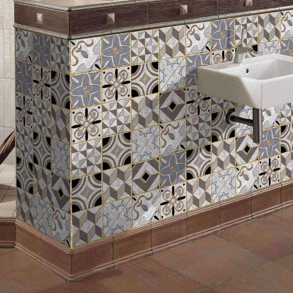 
 Европейский дизайн, водостойкая наклейка на пол для кухни, ванной комнаты  