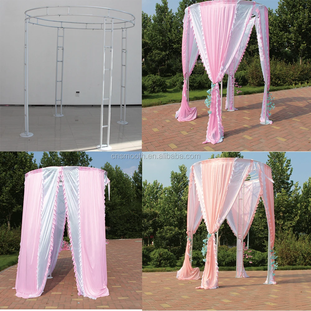 Easy to Install Square and Circle Curtain Wedding Backdrop Stand for Birthday Party