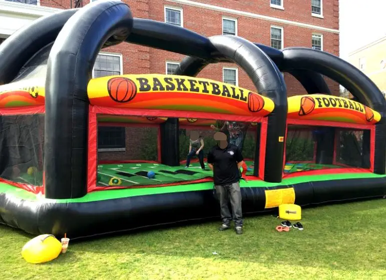 Надувной спортивный домик для прыжков, все в одном, спортивные игры для вечеринок