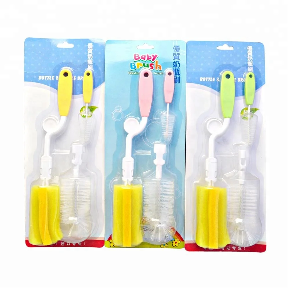 72 Wholesale 3 Piece Baby Bottle Brush Set - at 