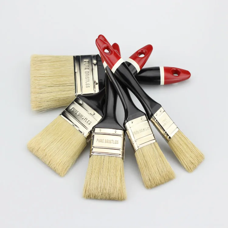 5 Pcs Natural Pure Bristle Paint Brush Set Painting Brushes With Lower