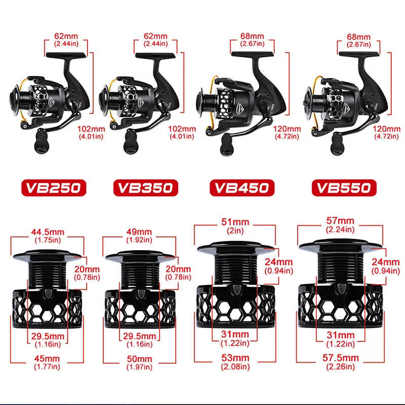 Pr-Yf Customized Big Size Long Casting Spinning Fishing Reel