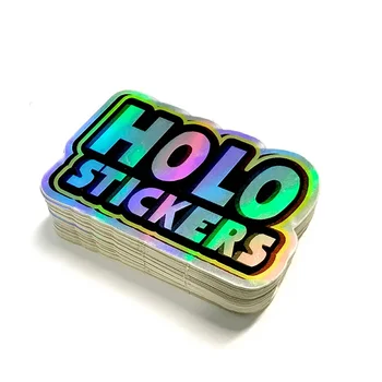 fancy design attractive adhesive holographic sticker, rainbow