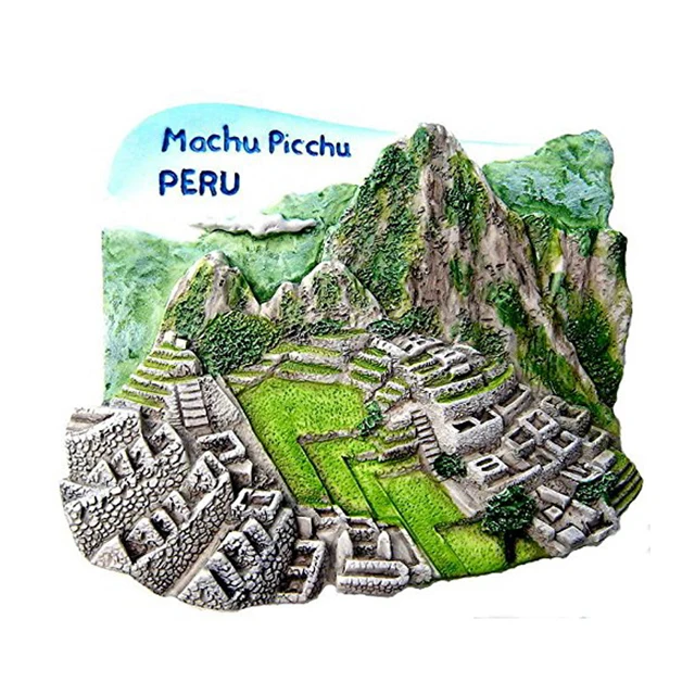 3D Refrigerator Magnet,Machu picchu Peru Famous Tourist Souvenirs,Resin Fridge Magnet Home and Kitchen Decoration,Promotion Gift
