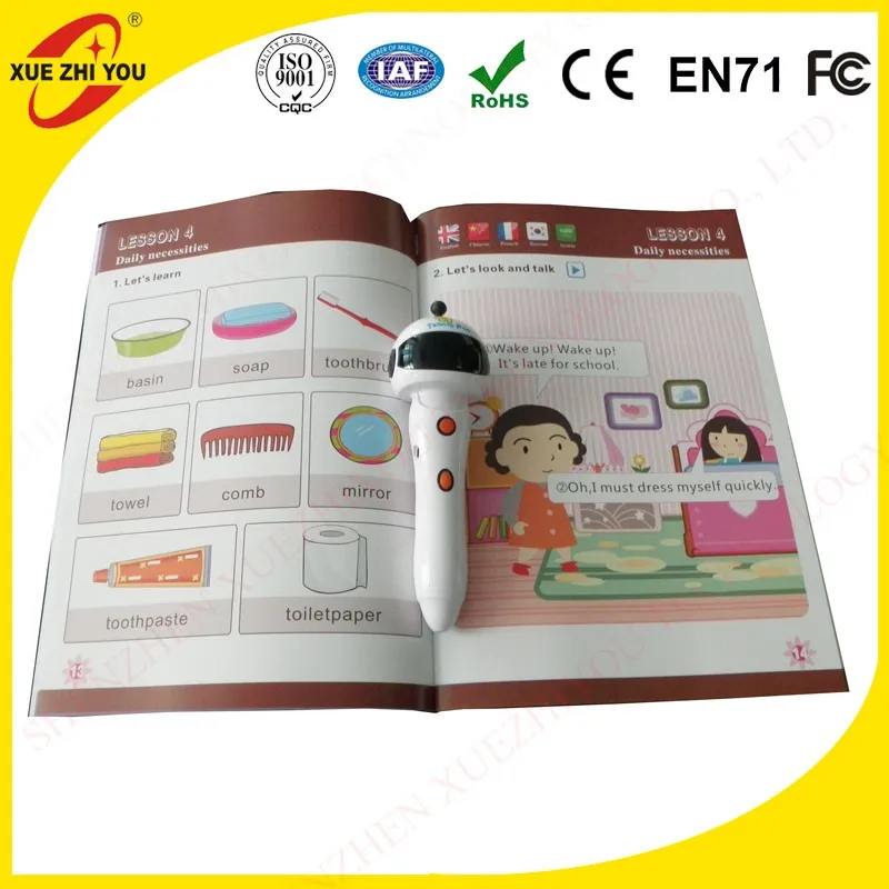 Educational Speaking Pen for Blind 4 GB Lithium Battery Musical English Reading Toy Plastic Material Packed in Gift Box