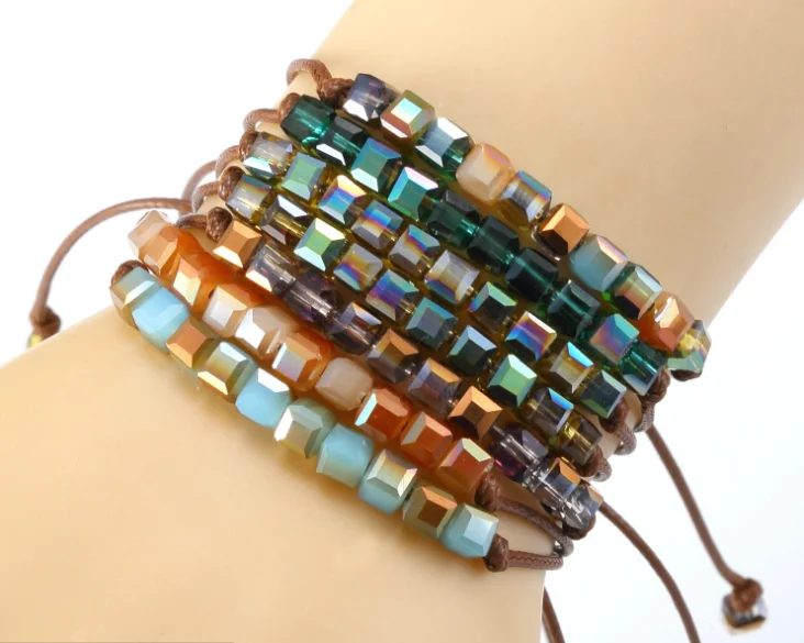 ガラスクリスタルビーズ調節可能なコードブレスレット新しい宝石ビーズワックスストリングノットブレスレットdiyビーズストリング織りブレスレット Buy ガラスクリスタルビーズ調整可能なコードブレスレット 新宝石ビーズワックス文字列結び目ブレスレット Diyビーズ