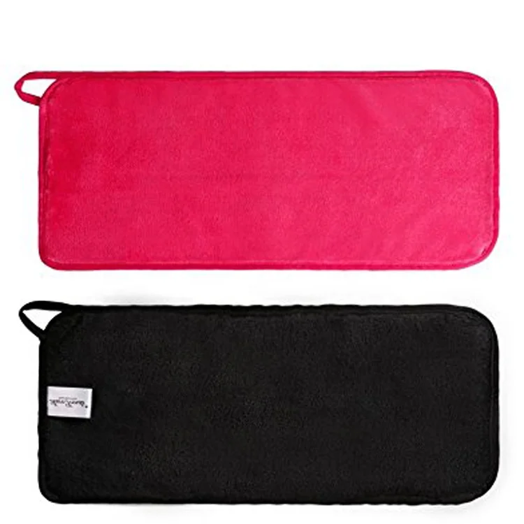 Microfiber Face Eye Makeup Remover Towels Cloth Popular Colors Custom Logo Woven Technics